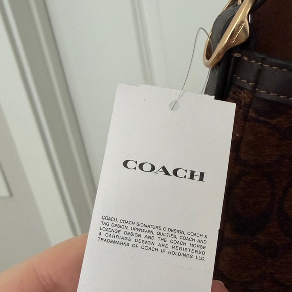 Coach Etta Small Flap Shoulder Bag in Signature Chenille
